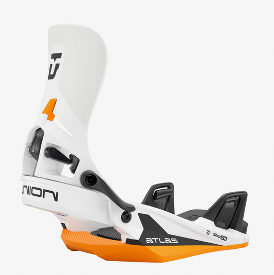 Union Atlas Step On® Men's Snowboard Binding White/Orange
