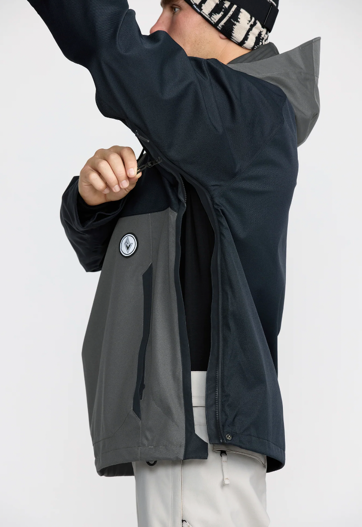 Volcom MEN'S HOSSEGOR 20K PULLOVER JACKET Black