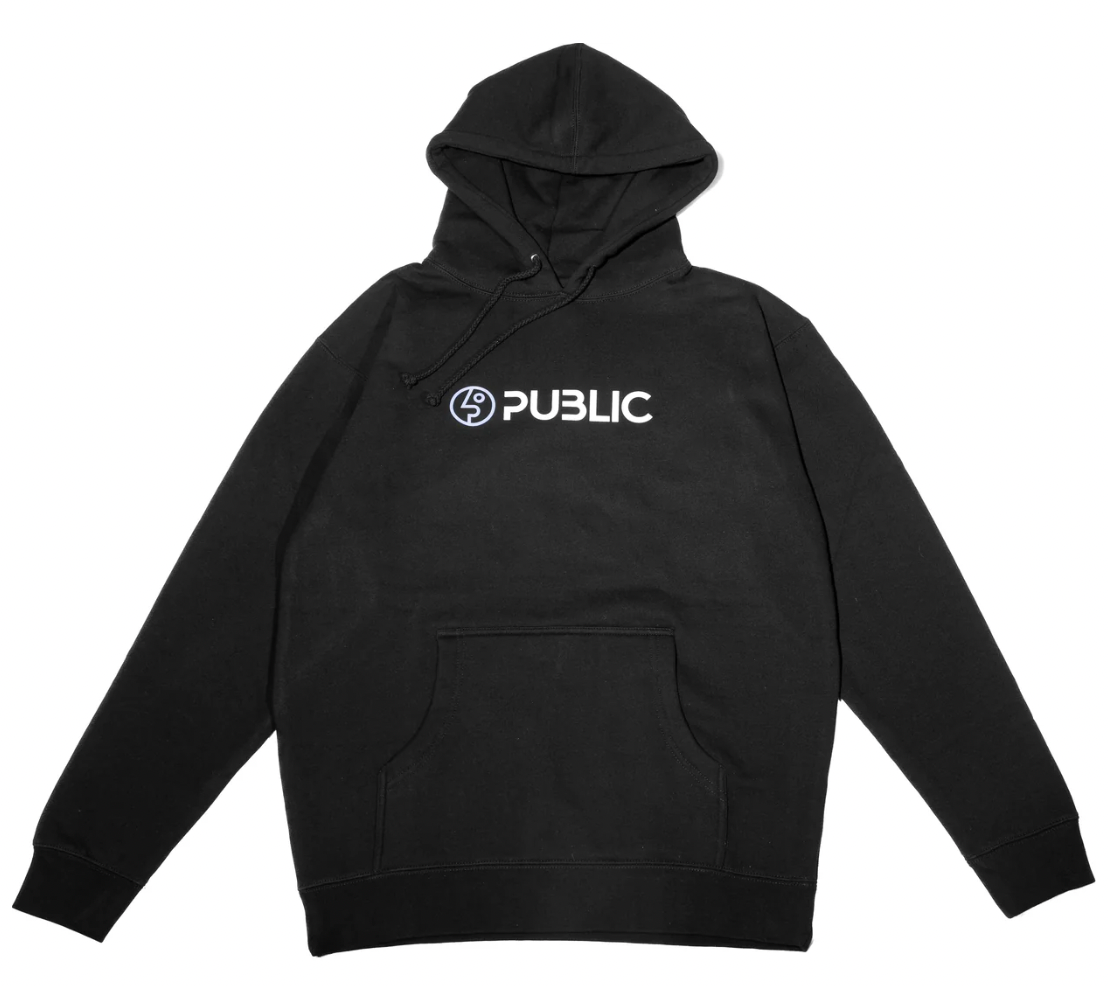Public Snowboards Logo Hoodie Black