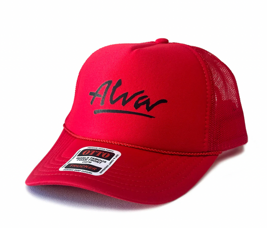 ALVA RED OG LOGO TRUCKER HAT