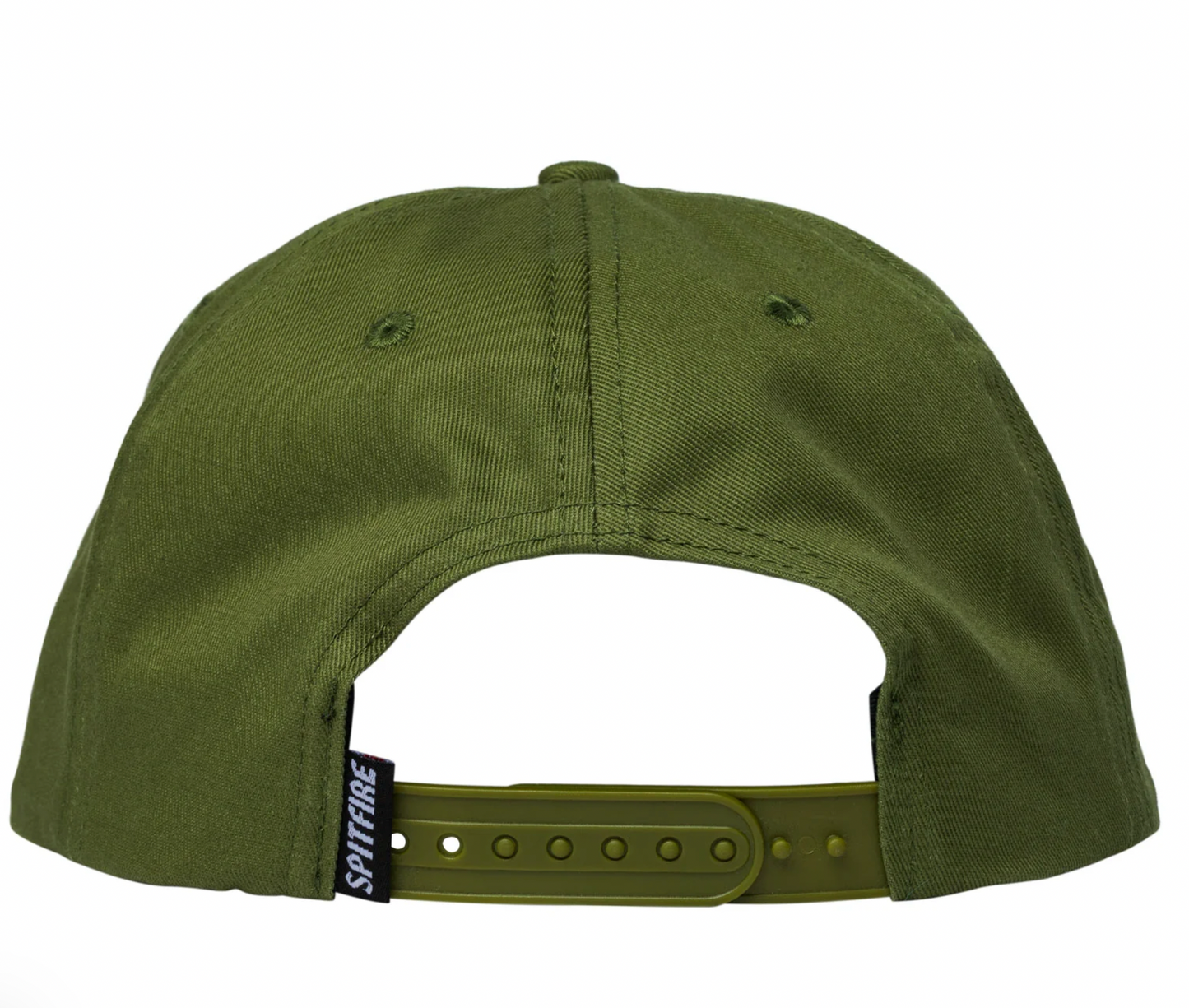 Spitfire Wheels Hat Classic 87 Swirled Patch Snapback Olive/Red/Black