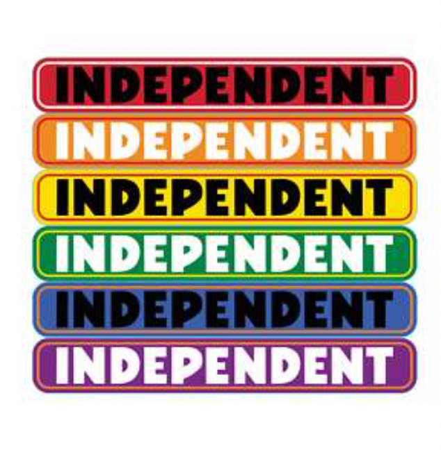 Bar Logo Independent Assorted Colors Sticker
