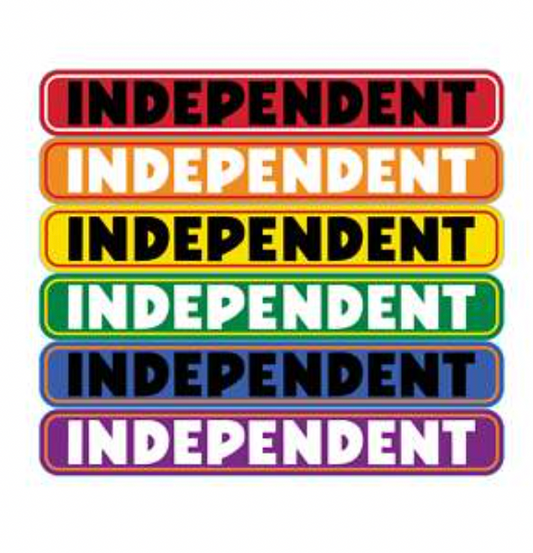 Bar Logo Independent Assorted Colors Sticker