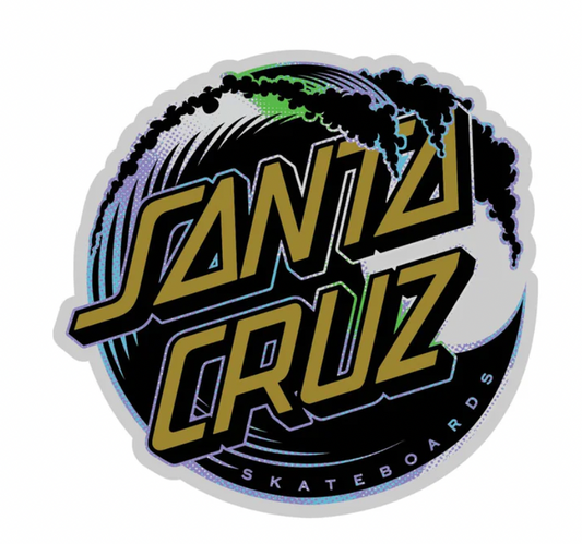 Holo Wave Dot 3.5in Santa Cruz Sticker