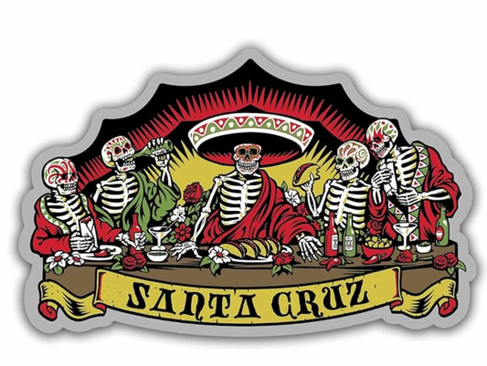 Santa Cruz Guzman Dead Diners 4.25in Santa Cruz Sticker
