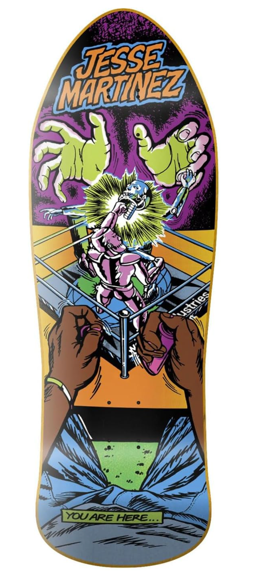 World Industries Jesse Martinez Rock Em Sock Em Skateboard Deck