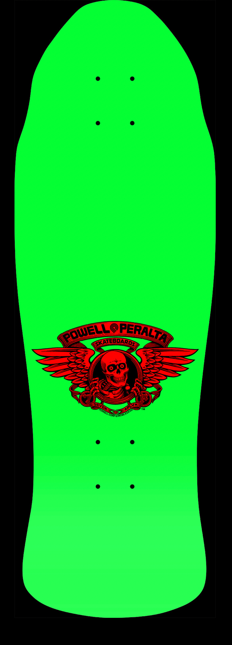Powell Peralta Steve Caballero Street Reissue Skateboard Deck Green/White - 9.625 x 29.75