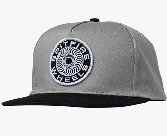 Spitfire Wheels Hat Classic 87 Swirl Patch Snapback Grey/Black Grey