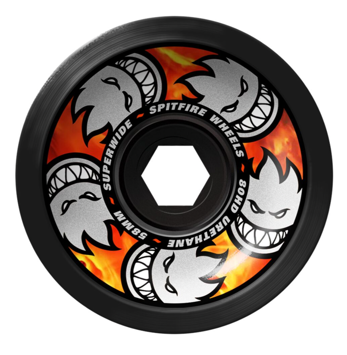 SPITFIRE 80HD SUPERWIDE MULTIBALL BLACK 58MM (Set of 4)
