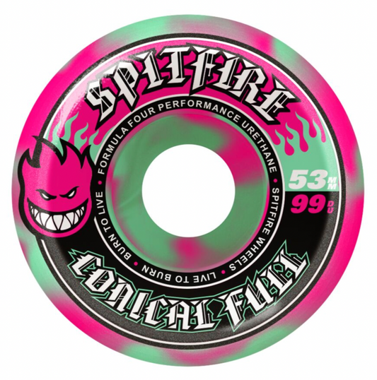 SPITFIRE FORMULA FOUR CONICAL FULL SWIRL 53MM 99D (Set of 4)