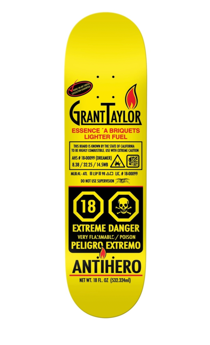 ANTI-HERO TAYLOR FUELED UP DECK 8.38 SKATEBOARD DECK