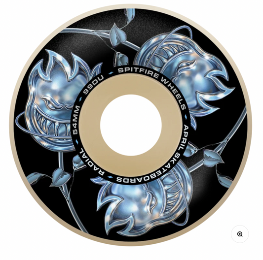 Spitfire Formula Four 99D x April Bighead Rose Radial Skateboard Wheels