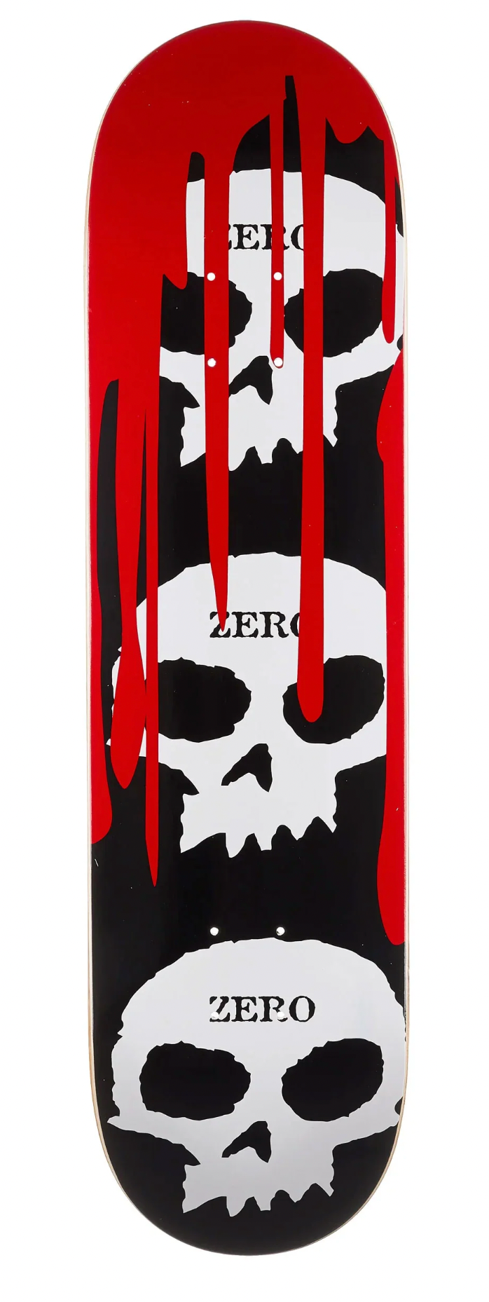 Zero Skateboard Deck 3 Skulls w/ Blood