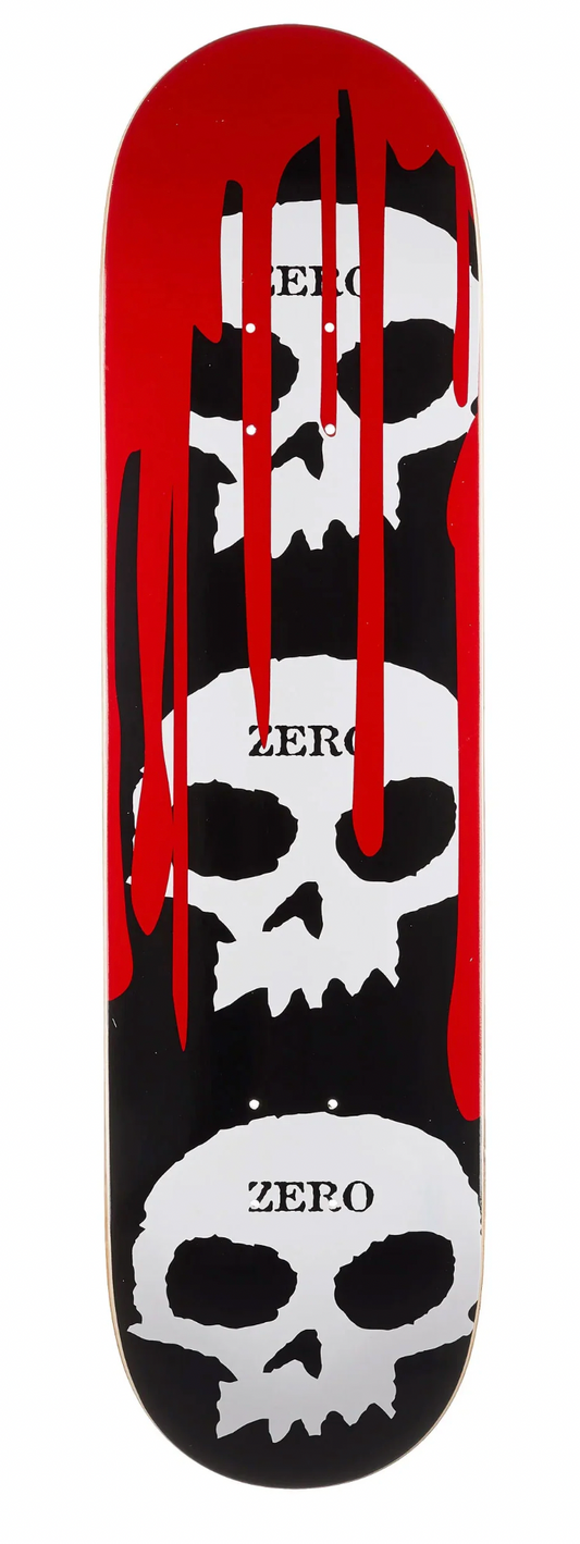 Zero Skateboard Deck 3 Skulls w/ Blood