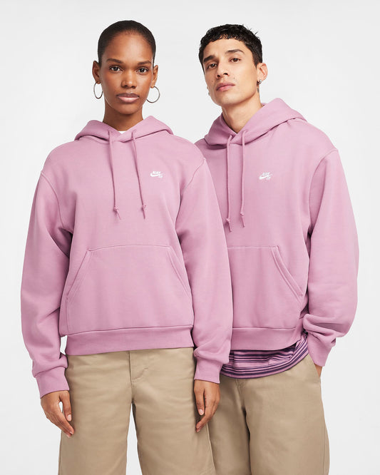 Nike SB Fleece Pullover Skate Hoodie Plum Dust/White