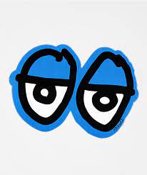 Krooked Big Eyes Blue Sticker 11"x7.5" inch