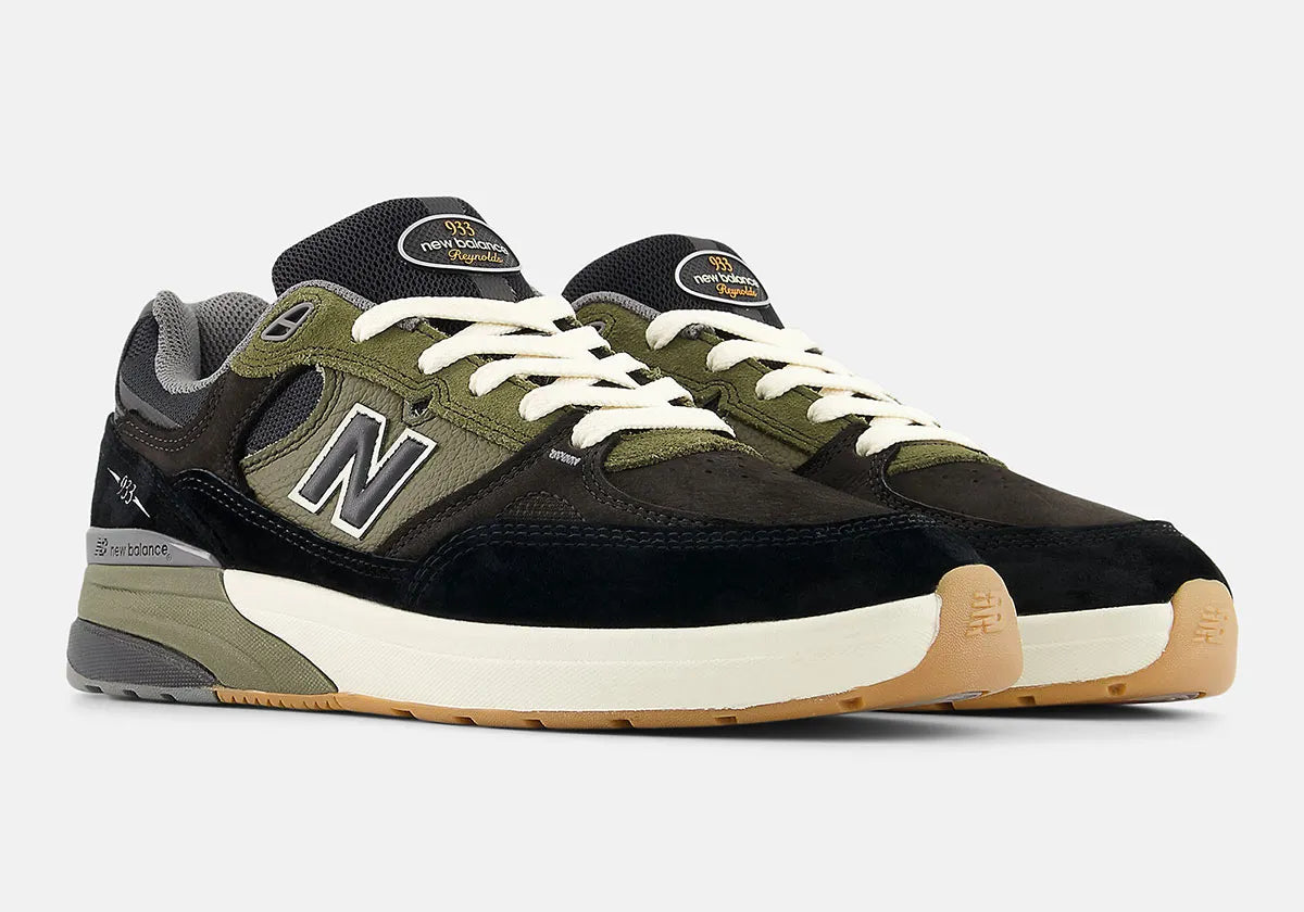 New Balance Numeric 933 Reynolds Black & Olive Skate Shoes