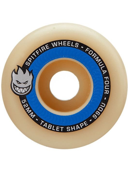 Spitfire F4 Tablets Skate Wheels Set Natural Blue 52mm/99d