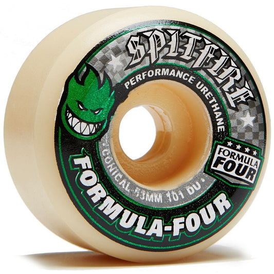 Spitfire F4 Conical Wheels Set Green Print 56mm/101d