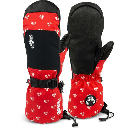 Crab Grab Womens Cinch Mitt Little Flowers Red