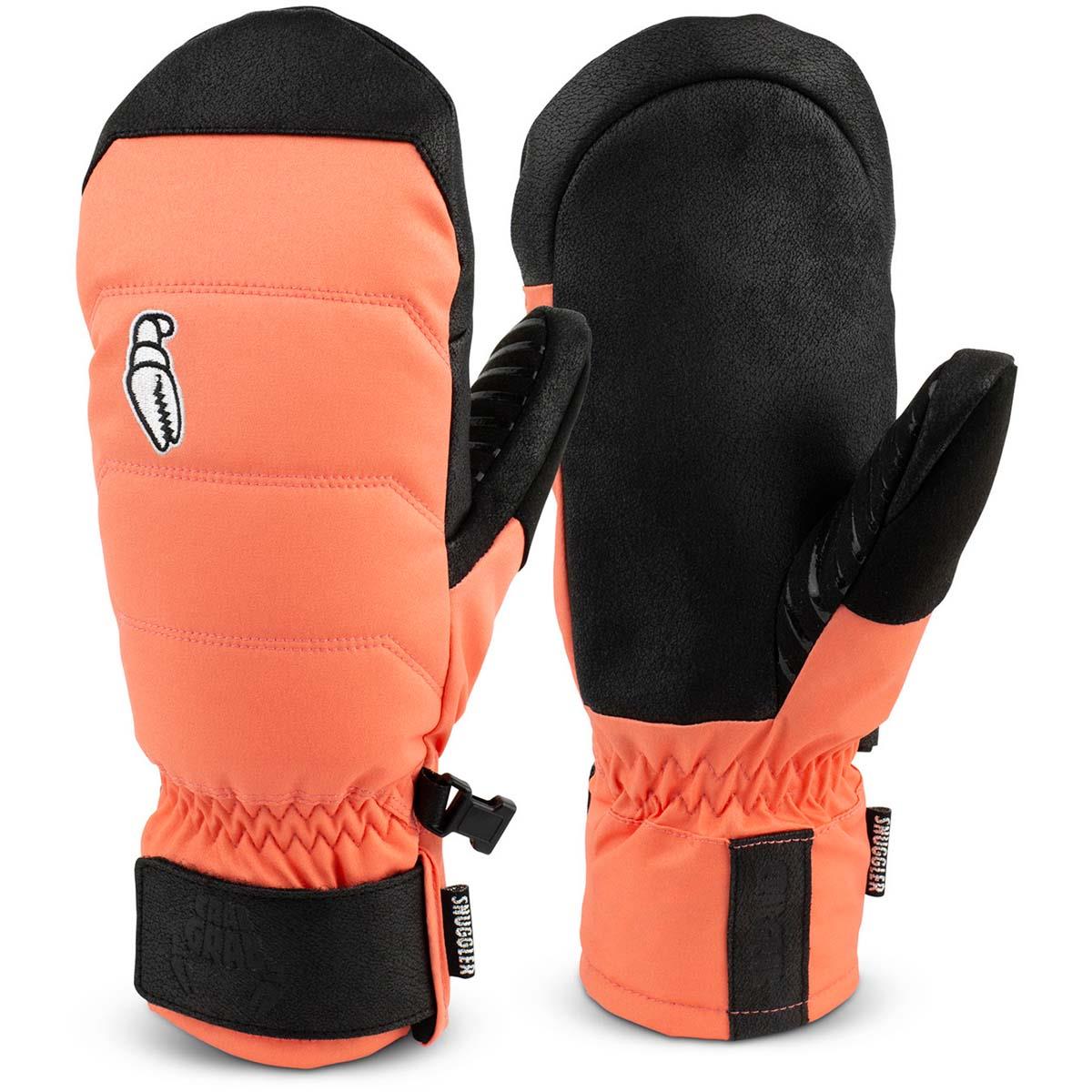 Crab Grab Womens Snuggler Mittens Coral