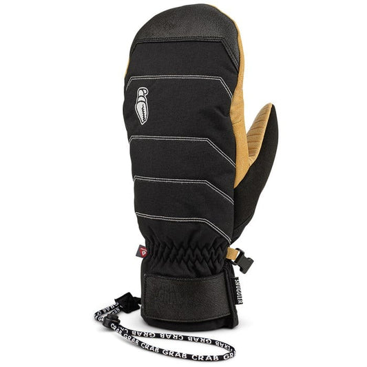 Crab Grab Men's Snuggler Black Contrast Snowboarding Mitten 2025