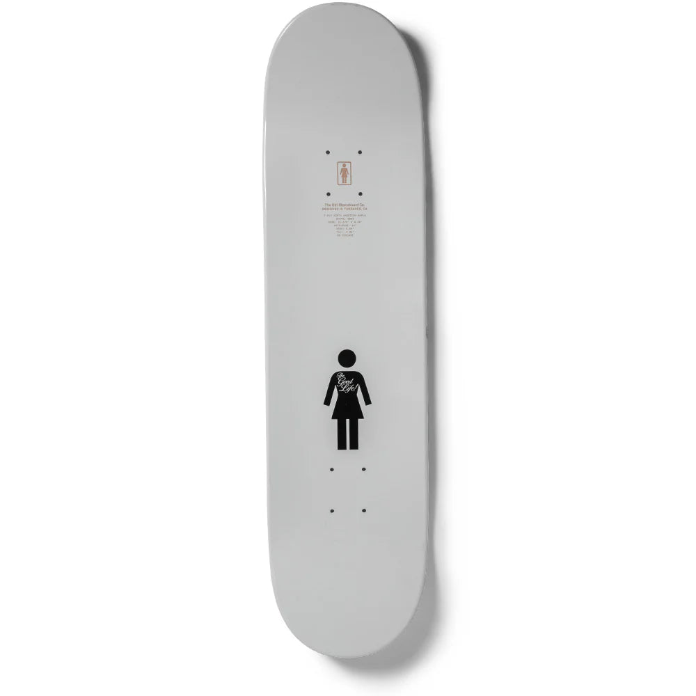 GIRL MALTO THEGOODLIFE! TWIN TIP SHAPE SKATEBOARD DECK