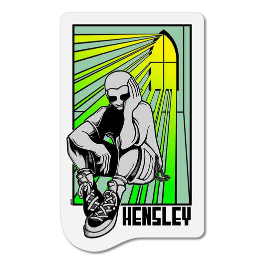 H-Street Matt Hensley Stained Glass Sticker- Yellow/Green Fade 5.5" x 3.3"