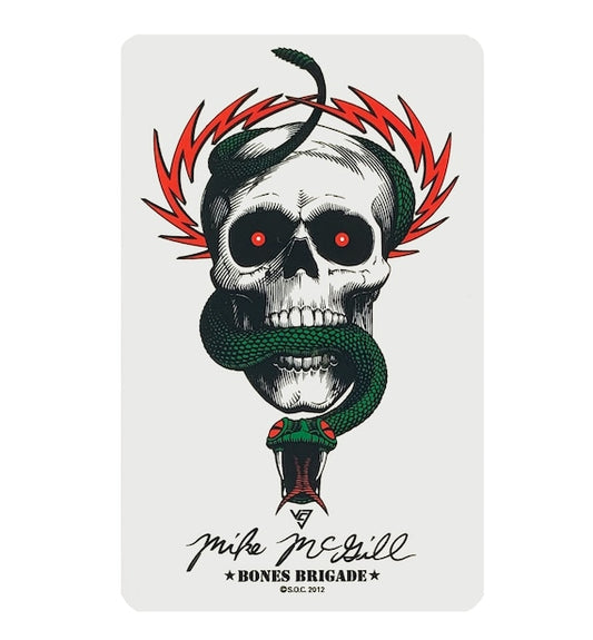 Powell Peralta Bones Brigade Mike McGill Skull Snake Skateboard Sticker 6"