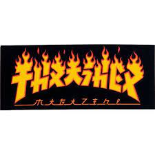 Thrasher Magazine Godzilla Fire Sticker 3.5"x1.5"inch