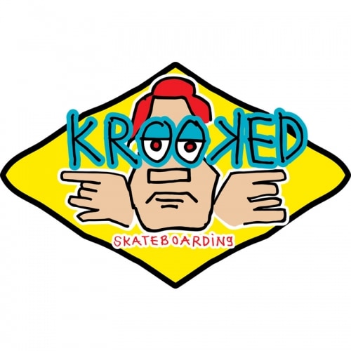 Krooked Arketype Sticker - Medium Assorted Colors Yellow 6.5"x4.25"inch