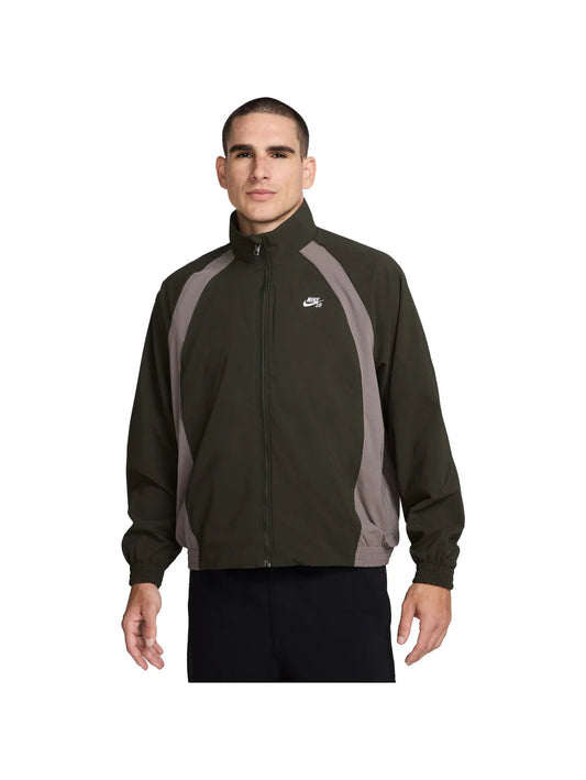 Nike SB Full-Zip Woven Skate Jacket Sequoia - Cave Stone - White
