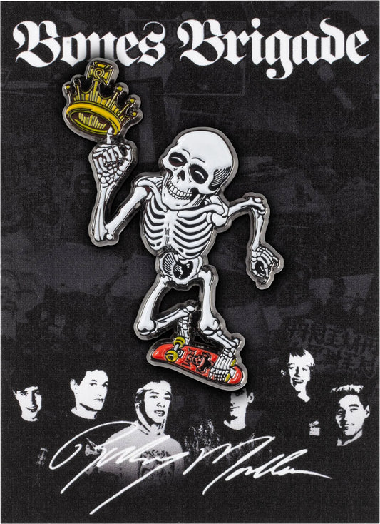 Powell Peralta Lapel Pin Bones Brigade Series 15 Rodney Mullen Skeleton and Crown