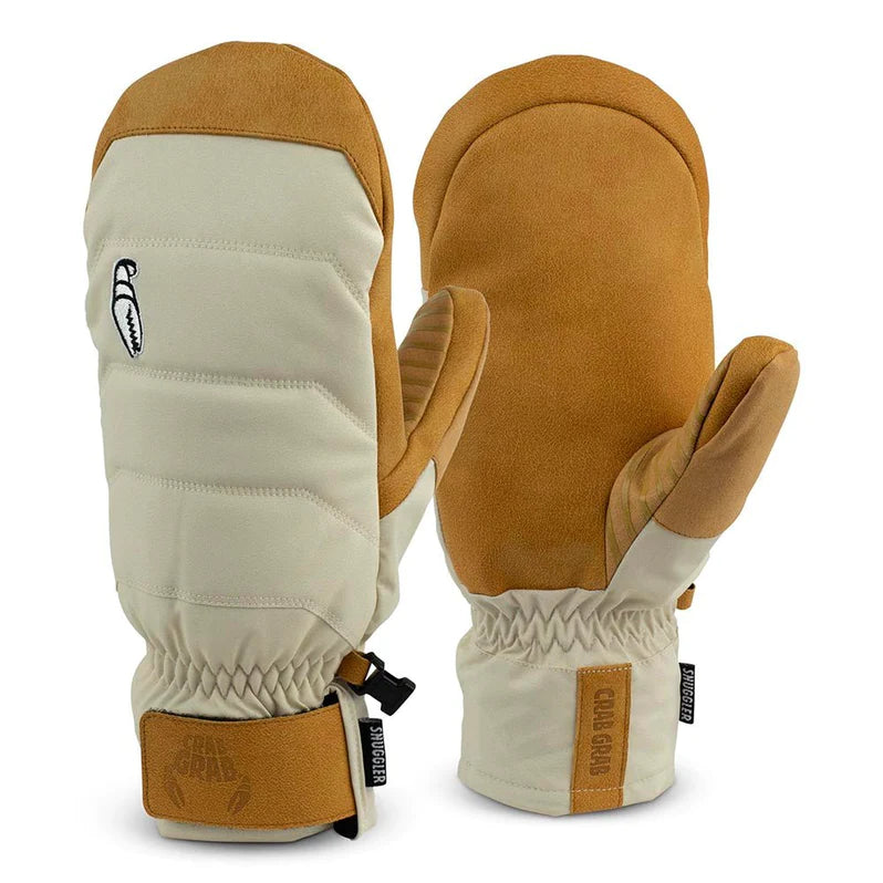 Crab Grab Snuggler Mitten Unisex Cream And Tan