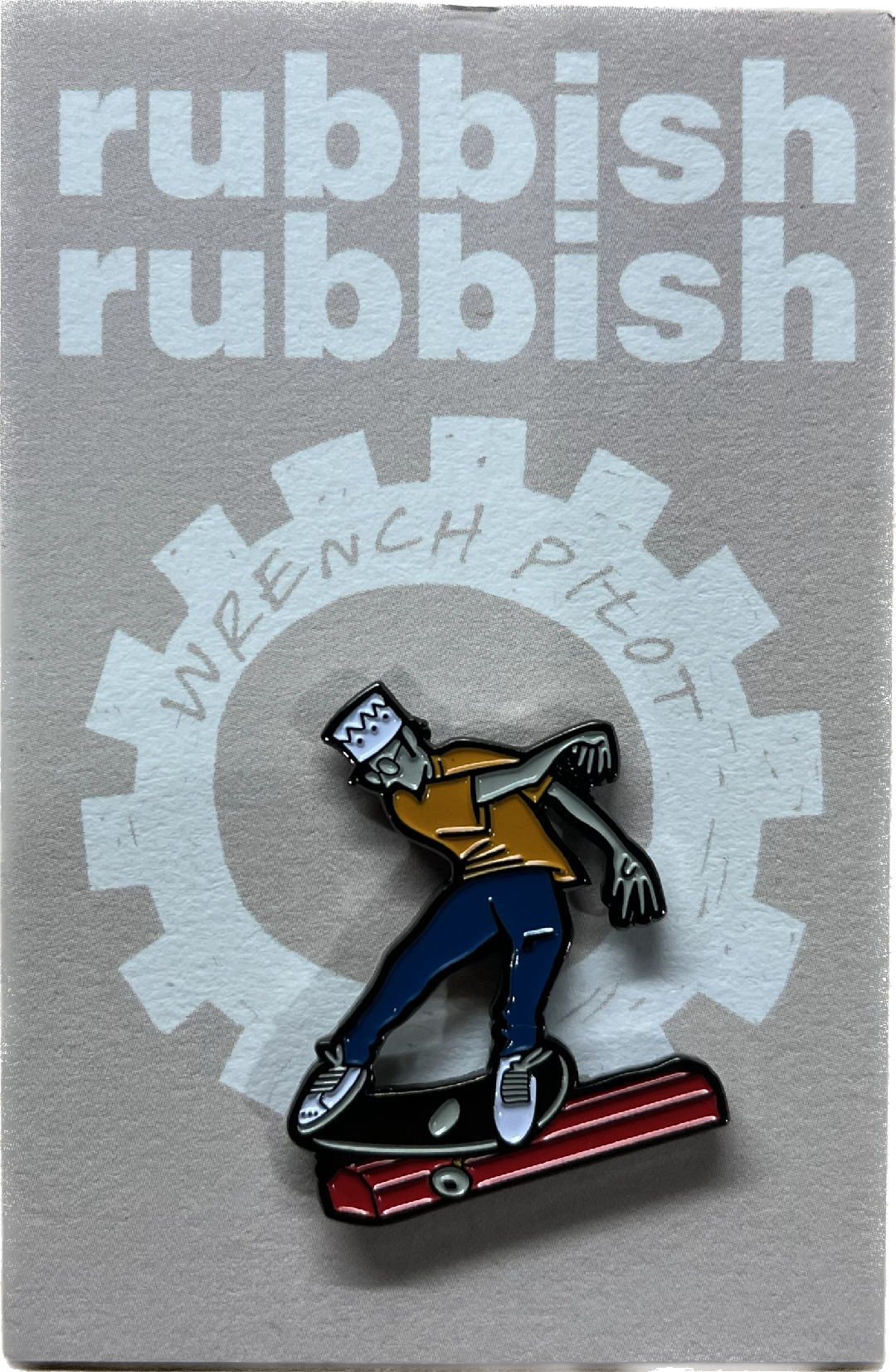 Rubbish Rubbish Andy Jenkins Wrench Pilot Parking Block Slappy Lapel pin