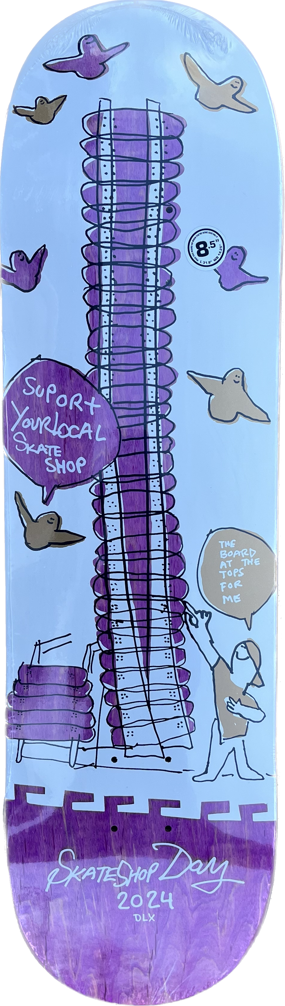 Skate Shop Day Shop Keepers Deck By Deluxe Assorted Colors Artwork By Mark Gonzales size 8.5