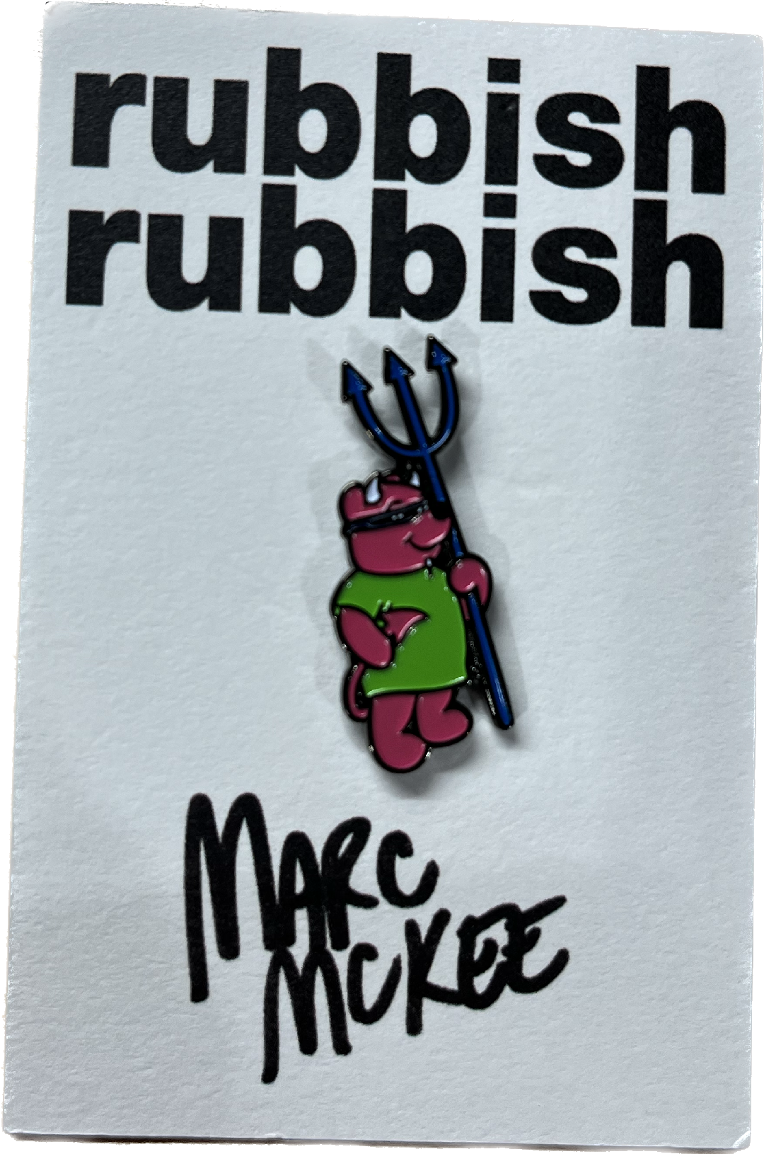Rubbish Rubbish World Industries Skateboards Rocco Devil Bear Lapel Pin