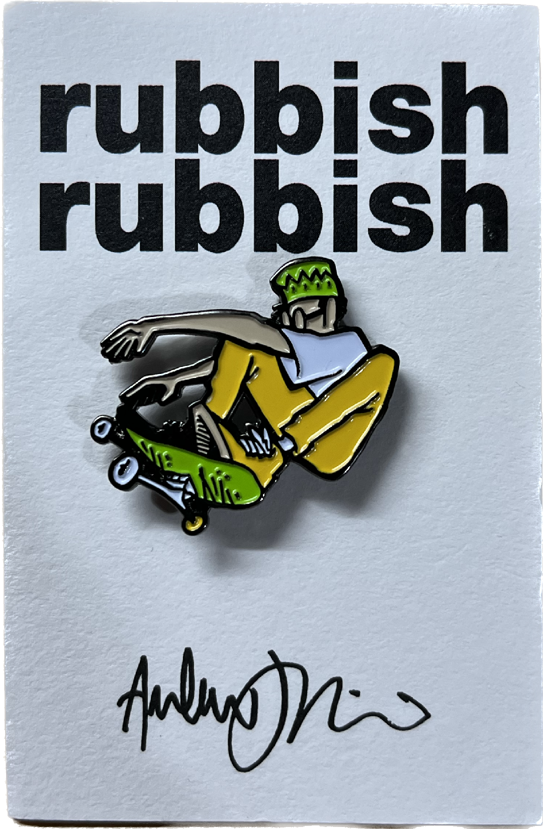 Rubbish Rubbish Andy Jenkins Wrench Pilot Lapel Pin Assorted Colors