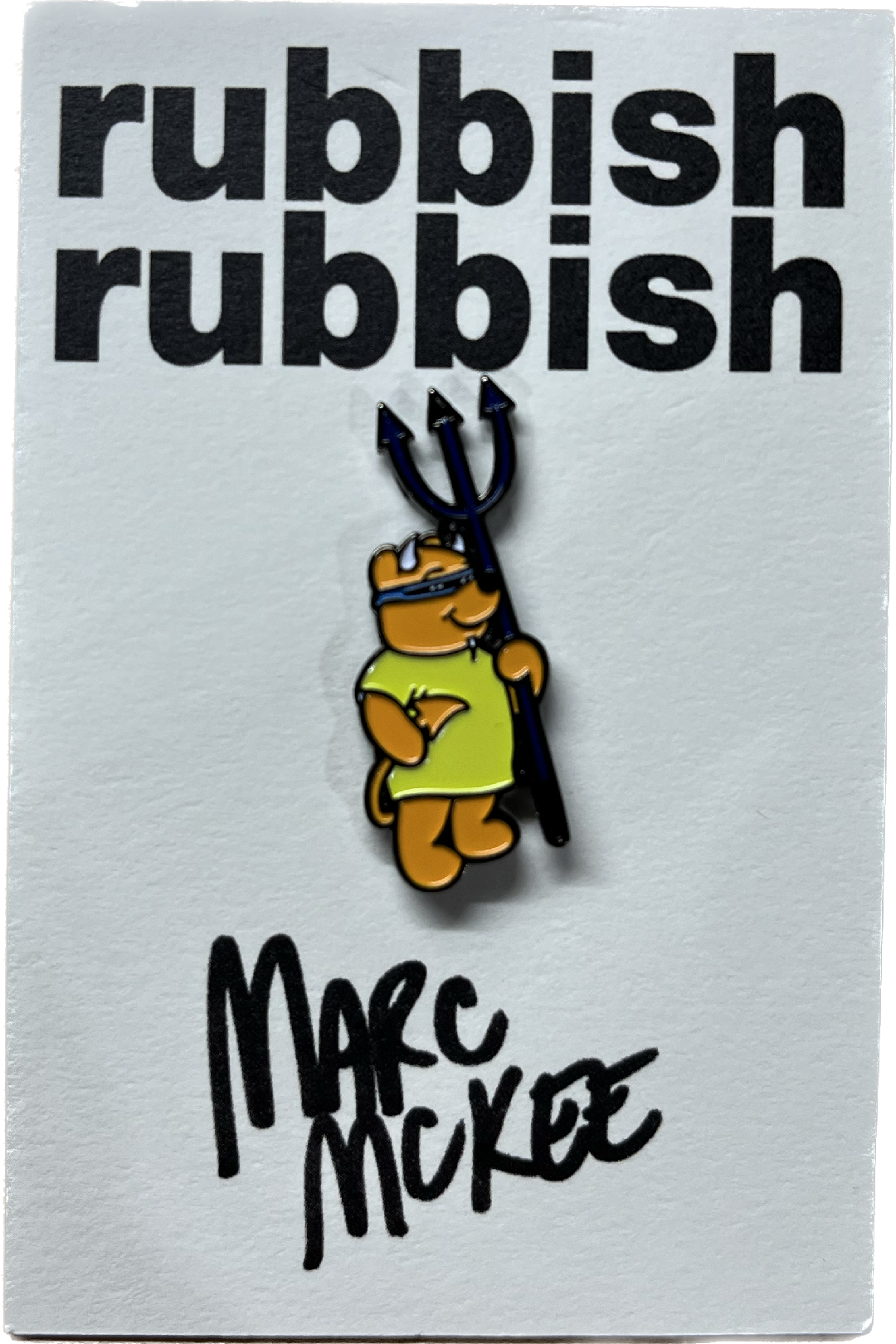 Rubbish Rubbish World Industries Skateboards Rocco Devil Bear Lapel Pin