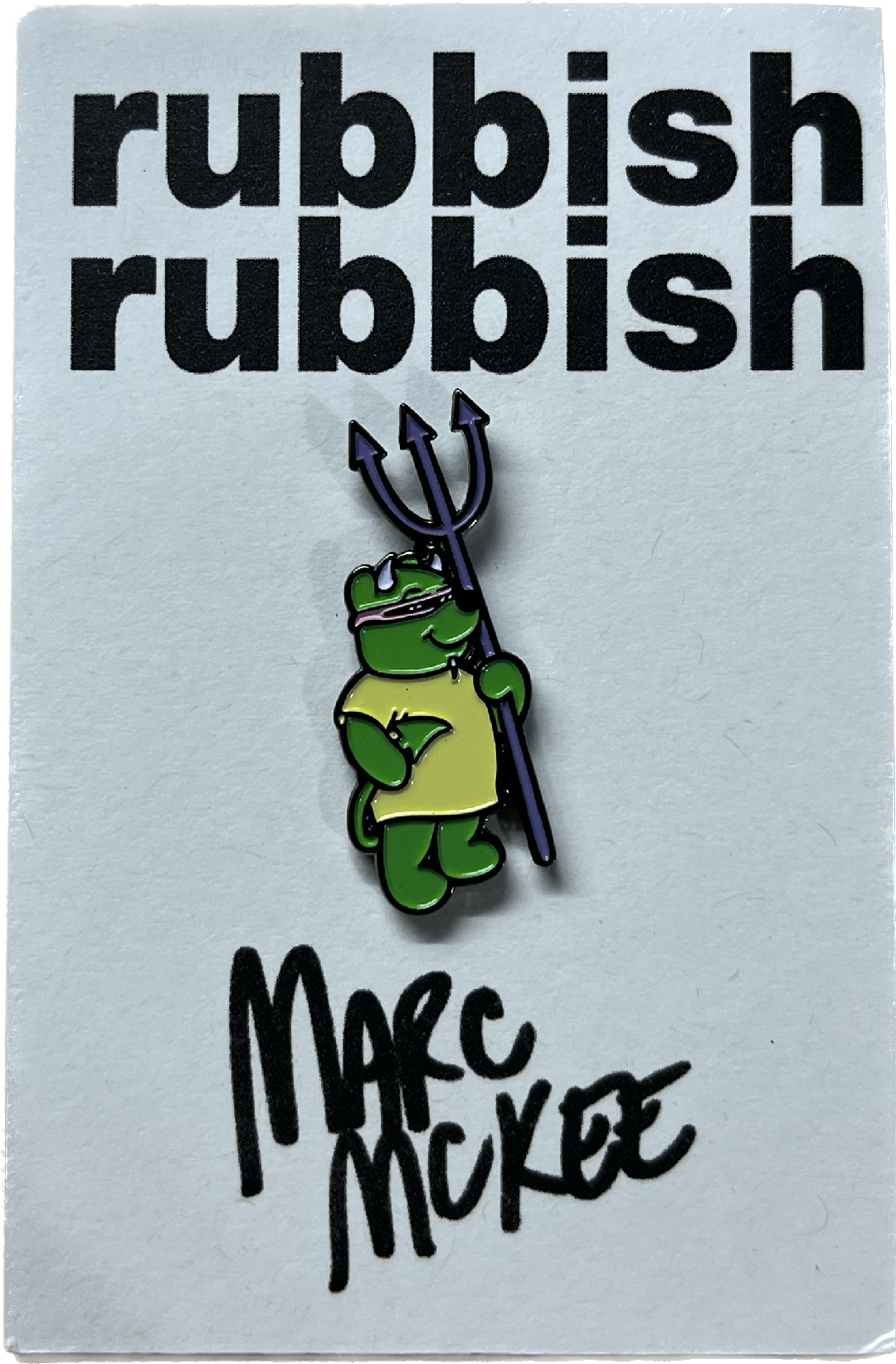 Rubbish Rubbish World Industries Skateboards Rocco Devil Bear Lapel Pin