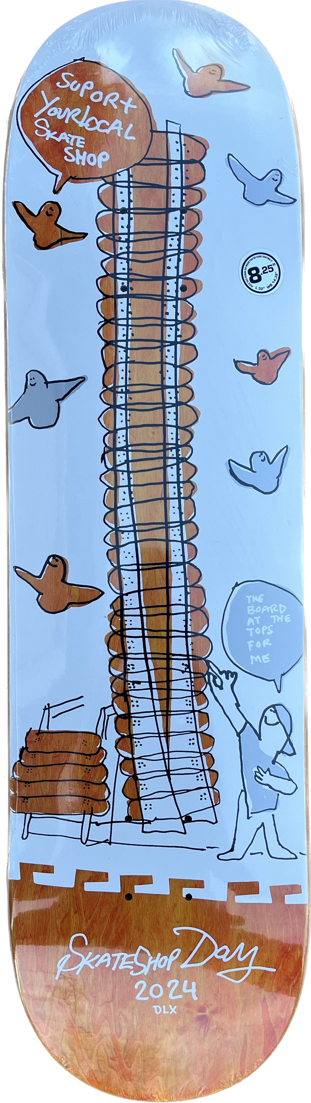 Skate Shop Day Shop Keepers Deck By Deluxe Assorted Colors Artwork By Mark Gonzales size 8.5