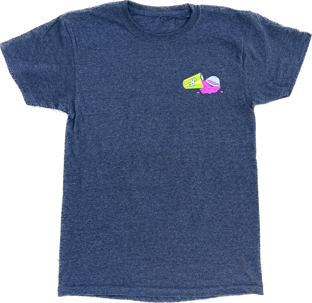 Skaters Advocate Slurpee Bear and Straw Powell Peralta Spoof T-Shirt Ash Grey