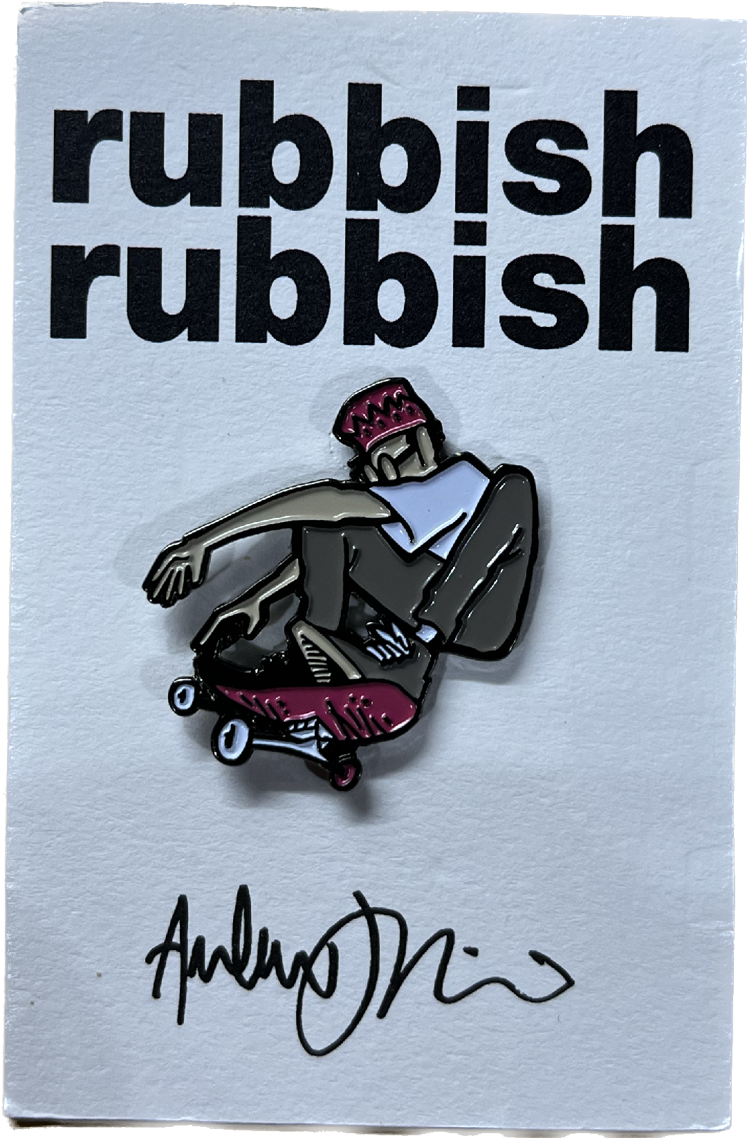 Rubbish Rubbish Andy Jenkins Wrench Pilot Lapel Pin Assorted Colors
