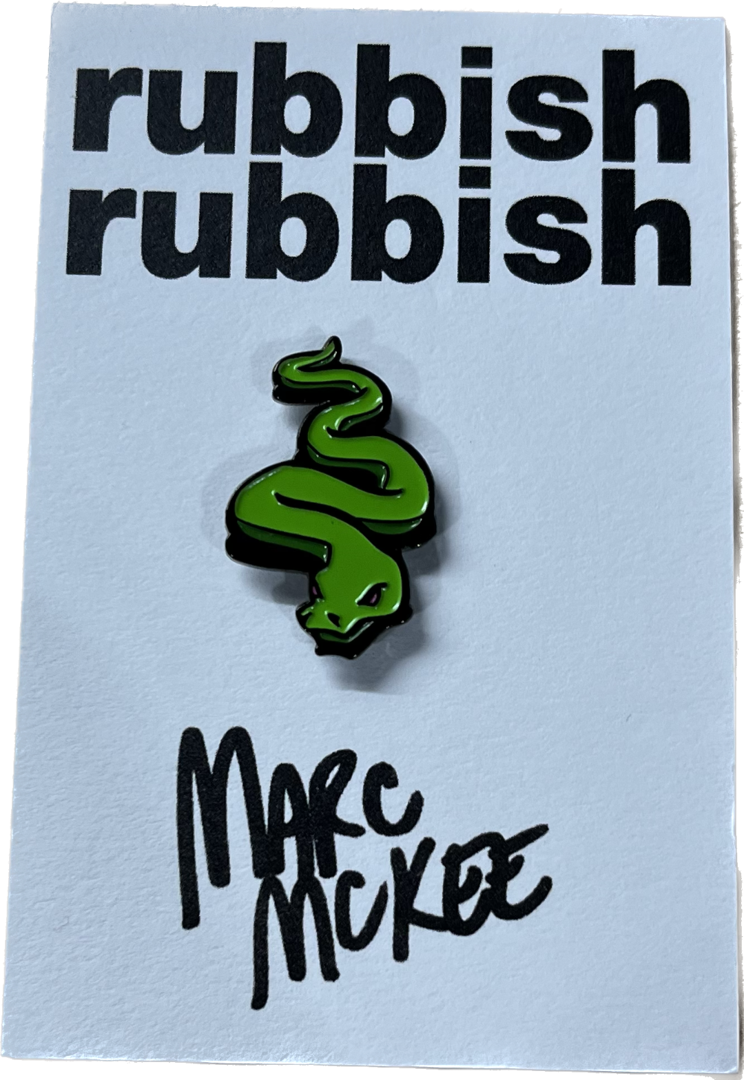 Rubbish Rubbish Mike Vallely World Industries Skateboards Snake Lapel Pin