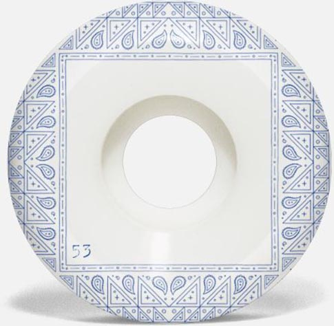 CHOCOLATE BANDANA CONICAL Wheels 53MM (Set Of 4) White Urethane