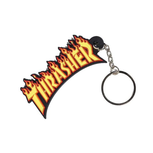 Thrasher Flames Logo Keychain