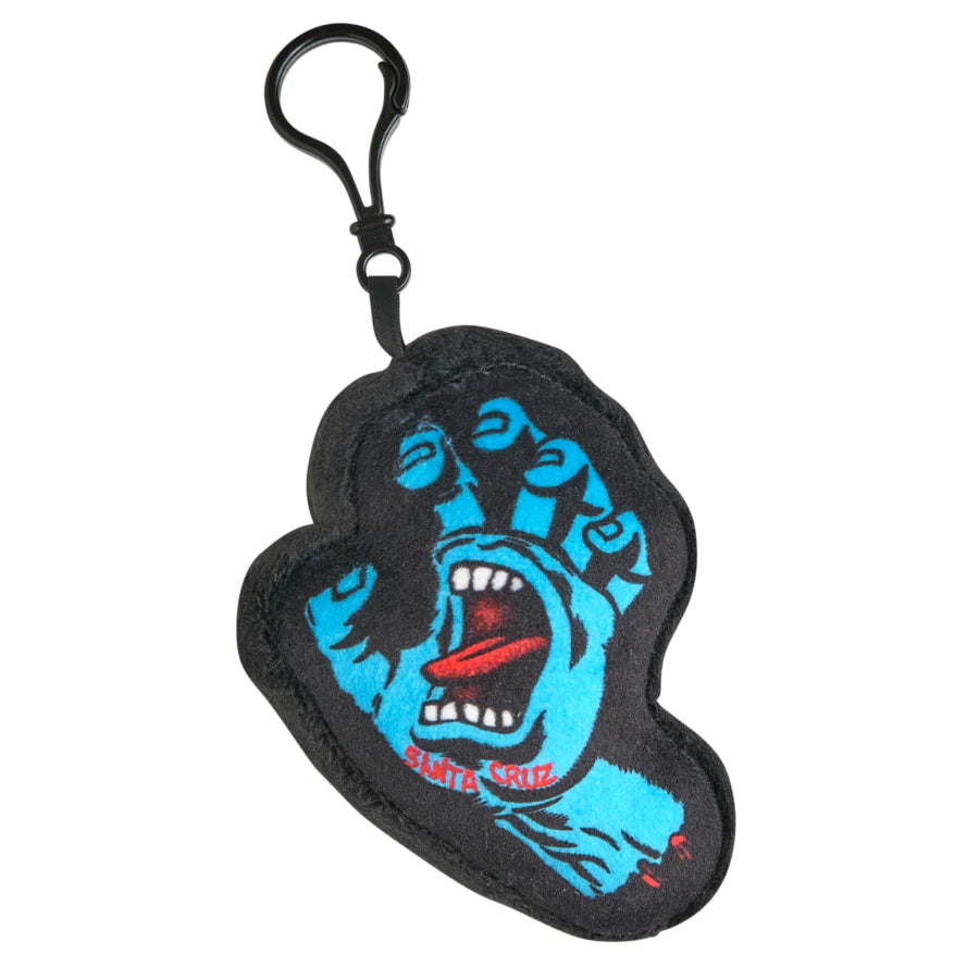 Santa Cruz Screaming Hand Plush Key Chain Black