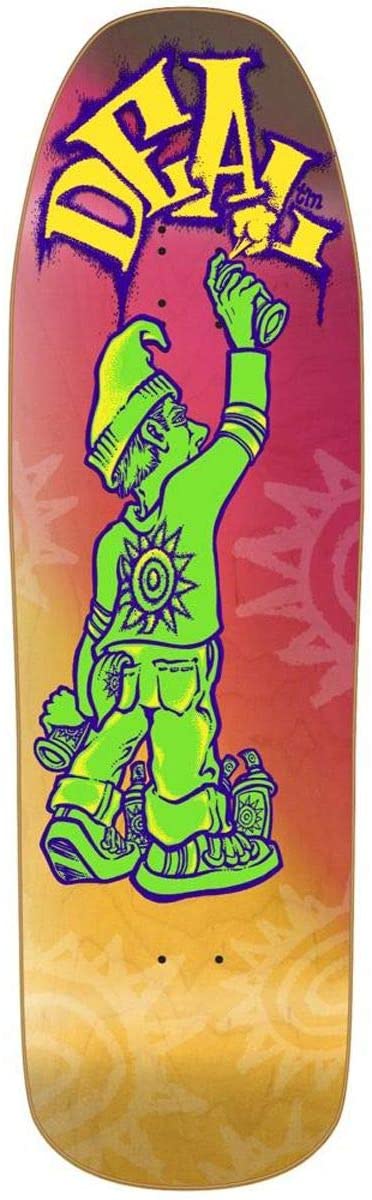 New Deal Skateboards Tagger HT Skateboard Deck Neon 9.50" Heritage