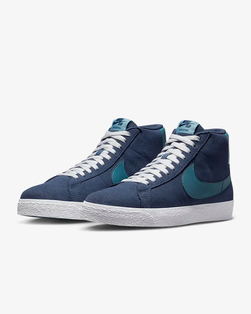 NIke SB Zoom Blazer Mid - Midnight Navy/Aqua
