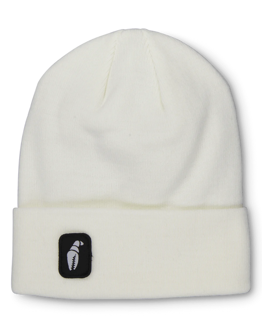 Crab Grab Tall Claw Beanie white
